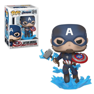 Marvel Avengers Endgame Captain America Flying with Mjolnir Funko Pop! Vinyl Figure