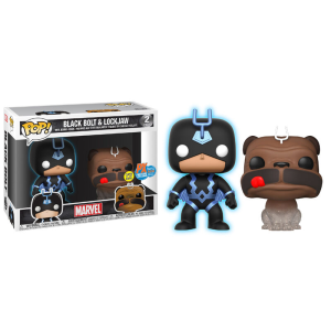 Marvel Universe Black Bolt & Lockjaw GITD Funko Pop! Vinyl Figure