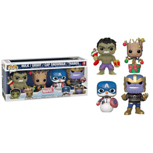 Marvel Universe Hulk / Groot / Cap Snowman / Thanos Holiday Funko Pop! Vinyl Figure