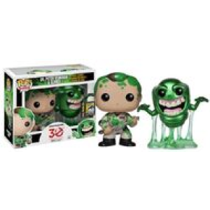 Ghostbusters Venkman Slimed & Slimer Metallic Exclusive Funko Pop! Vinyl Figure