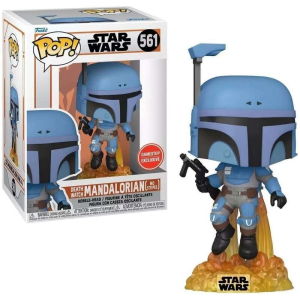 Star Wars Death Watch Mandalorian No Stripes Flying Exclusive Funko Pop! Vinyl Figure