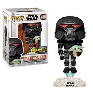 Star Wars Dark Trooper with Grogu GITD Exclusive Funko Pop! Vinyl Figure