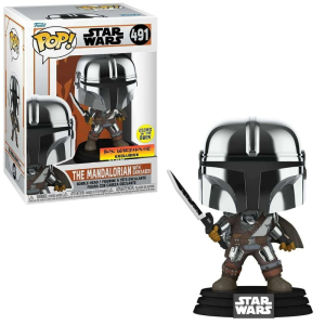 Star Wars The Mandalorian with Darksaber GITD Exclusive Funko Pop! Vinyl Figure